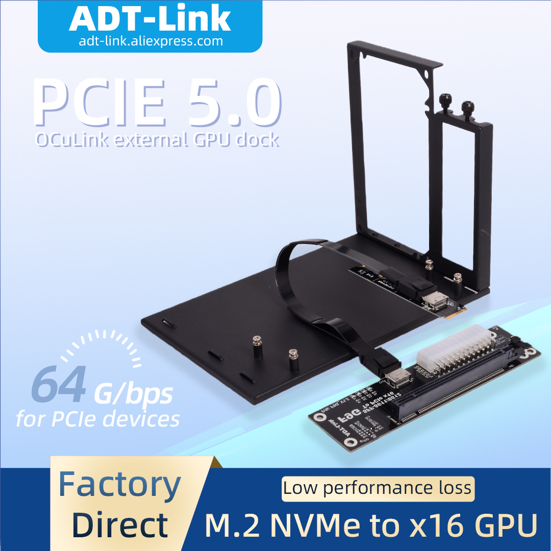 Oculink Egpu Mini Pc - ADT-Link GEN5 SFF-8611 OcuLink to PCI-E